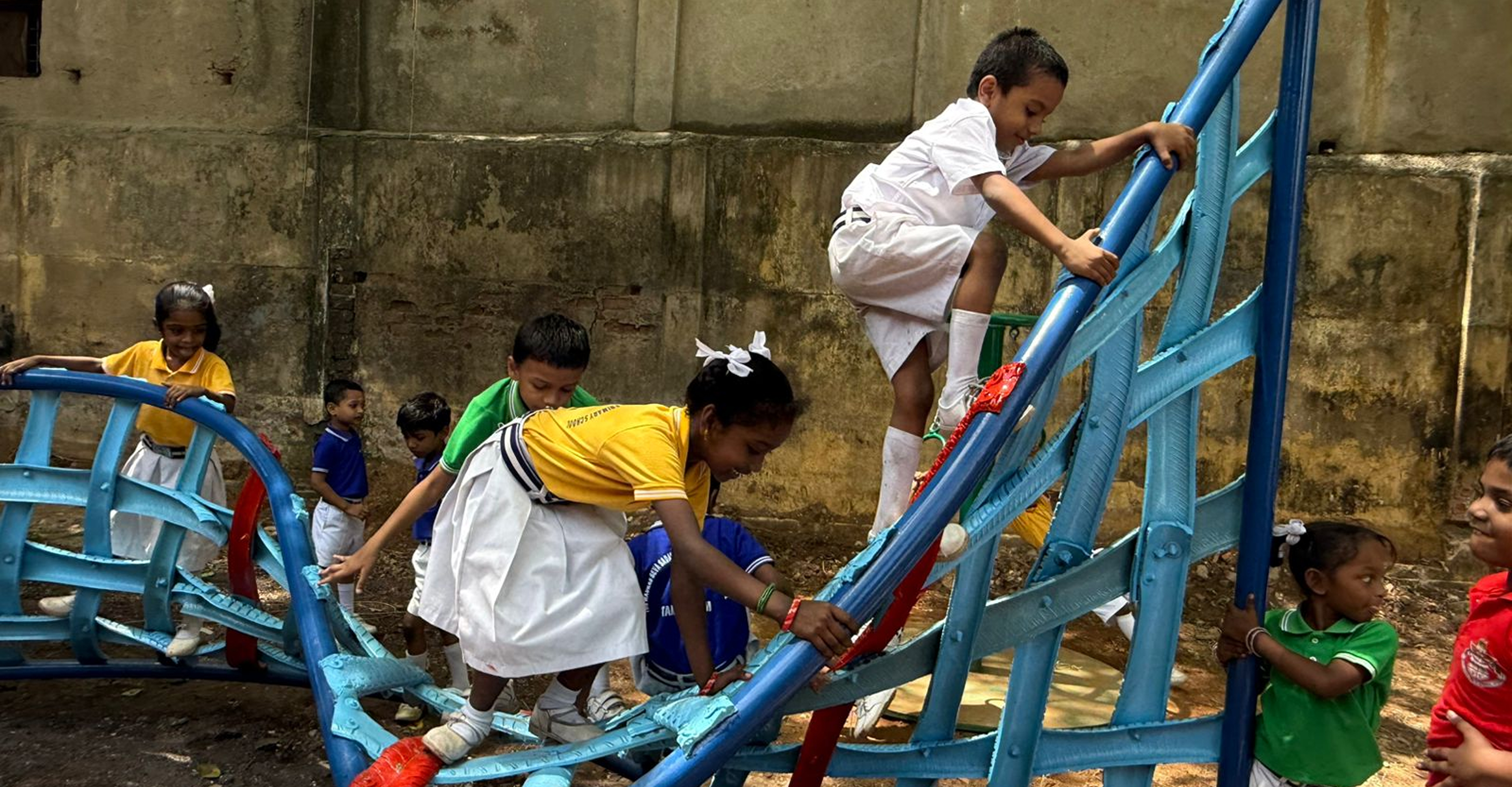 Play structure at The Madras Seva Sadan School, Tambaram